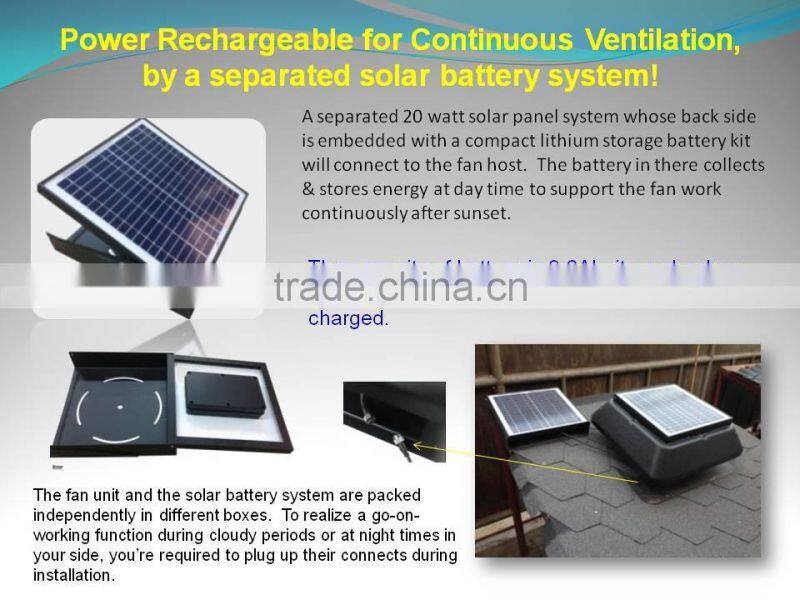 outdoor waterproof solar air extractor roof fan