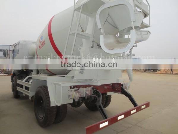 130hp 4*2 SINOTRUK Wang Brand Cement Mixing Truck 4 m3