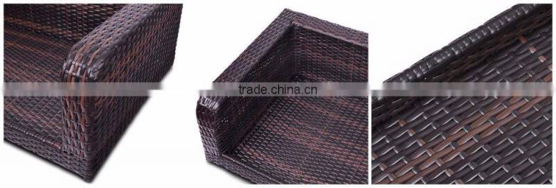 Sailing Outdoor Furniture Waterproof PE Wicker Outdoor Pet Bed - Coffee Bean Brown