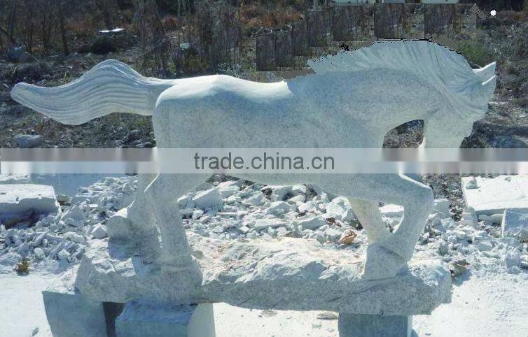 Outdoor Decorative Oriental Large Life Size Granite Stone Horse Garden Statue