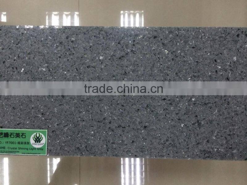 Hot sell Crystal shining blue quartz stone,quartz surface