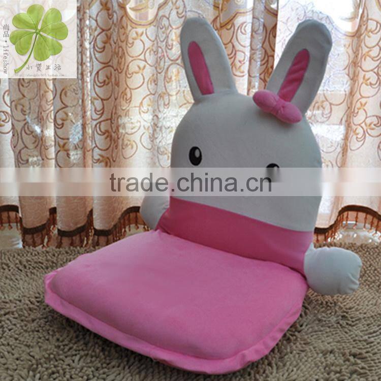 kids rabbit sytle cute floor chair with 5 steps adjustable backrest functional