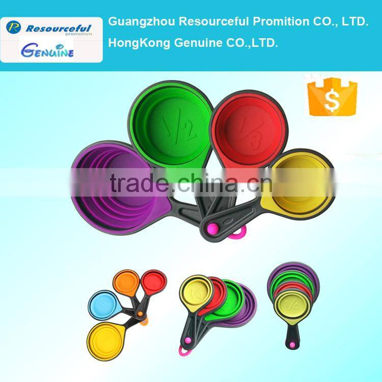 Promotion Factory price Collapsible Silicone homeware Measuring Cups