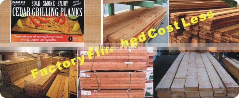 Red Grilling Plank Wall Panel Moulding Cedar
