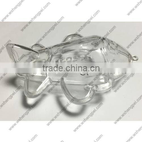 Cleverish portable cute transparent plane plastic storage jewelry wedding box kit