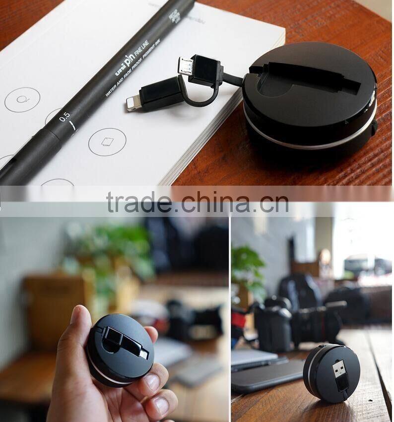 2 In 1 Universal Flexible Data Cable For Iphone 5s/6/6s And Android Mobile Phones Innovative Design Charging USB Cable