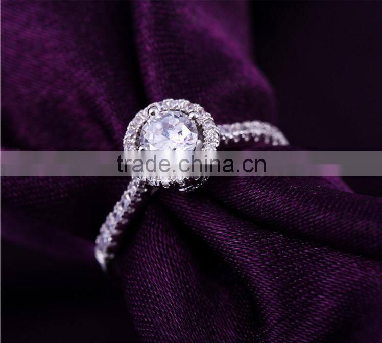 Wholesale Stock Small Order Fashion Women High Quality Zircon Ring