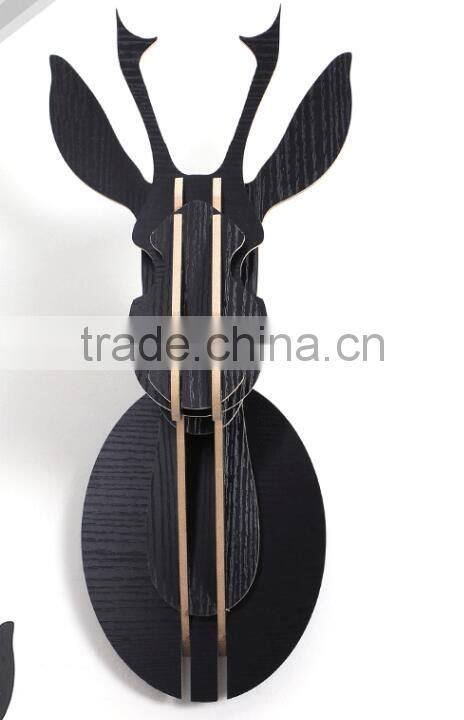 Cute modern style DIY small deer head christmas animal wall hanging decorations expand furniture