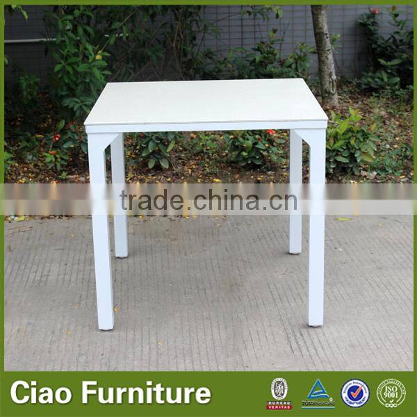 Outdoor square glass stone coffee table