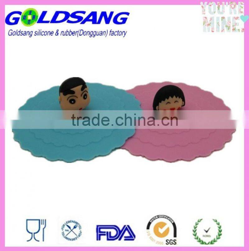 Silicone Home&Office Decor Made Food Grade Lovely leaf shape Cup Cover Lid