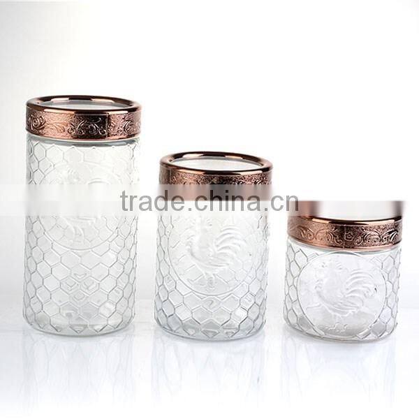 80oz pumpkin glass large honey food storage jars empty preserving jar set