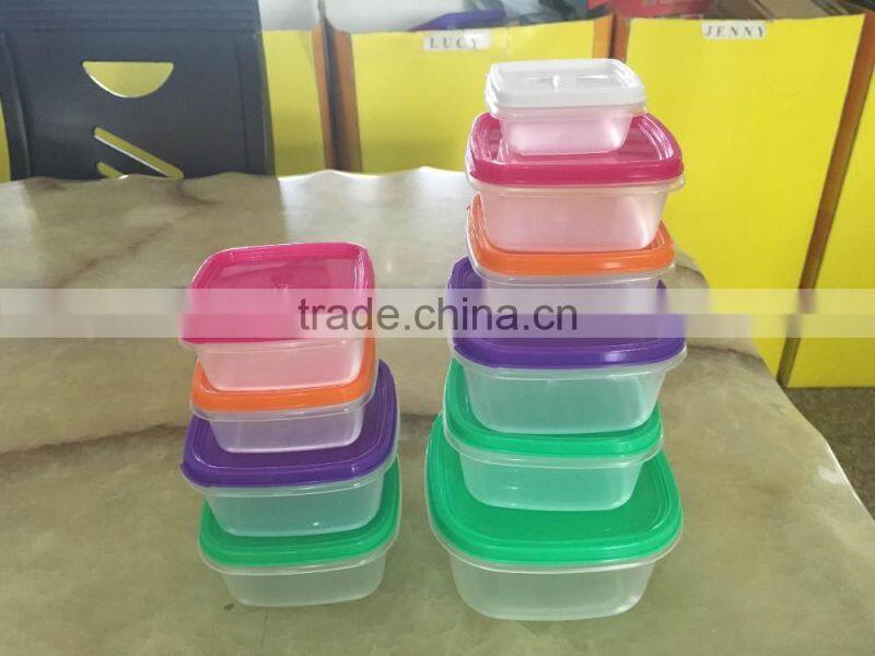 10pcs plastic storage square food small portion control container box set