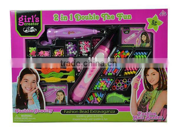 hot sale fashion plastic DIY hair beaders for children