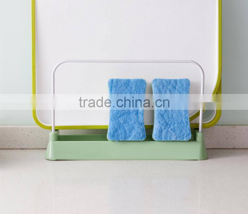 Cutting board draining plastic storage rack