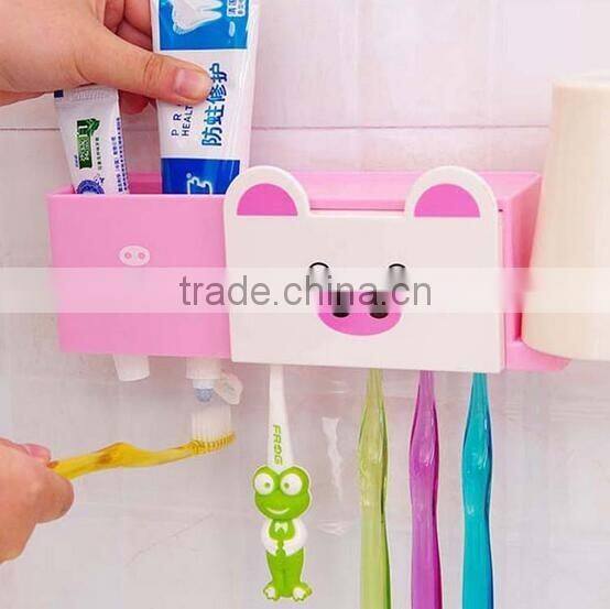 wholesale new design plastic cartoon toothbrush holder toothpaste holder bathroom set