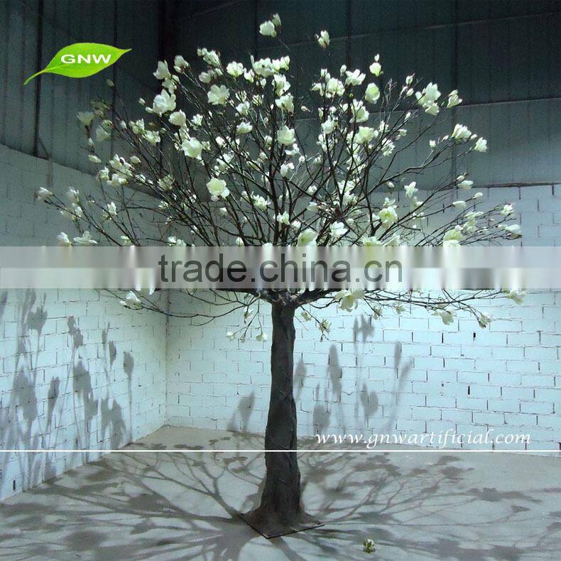 BTR150 GNW 9ft white artificial decorative tree branches with big artificial magnolia flower for wedding decoration