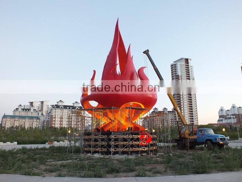 Large Stainless steel Art Fire Style Sculpture