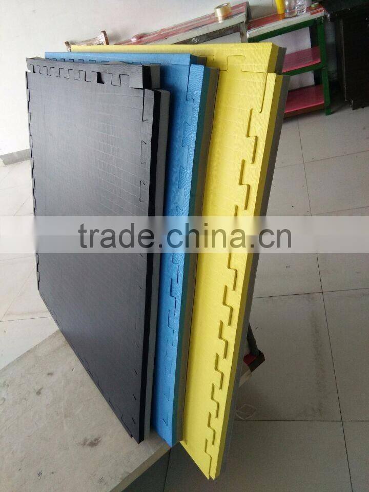 2017 factory directly sell good quality red blue black dual color reversible taekwondo mat