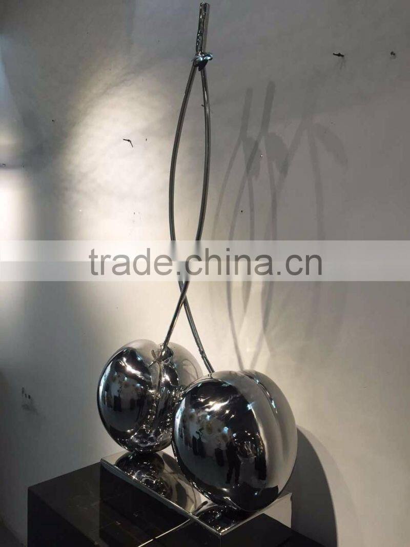 modern famous metal art deco home decoration stainless steel peach