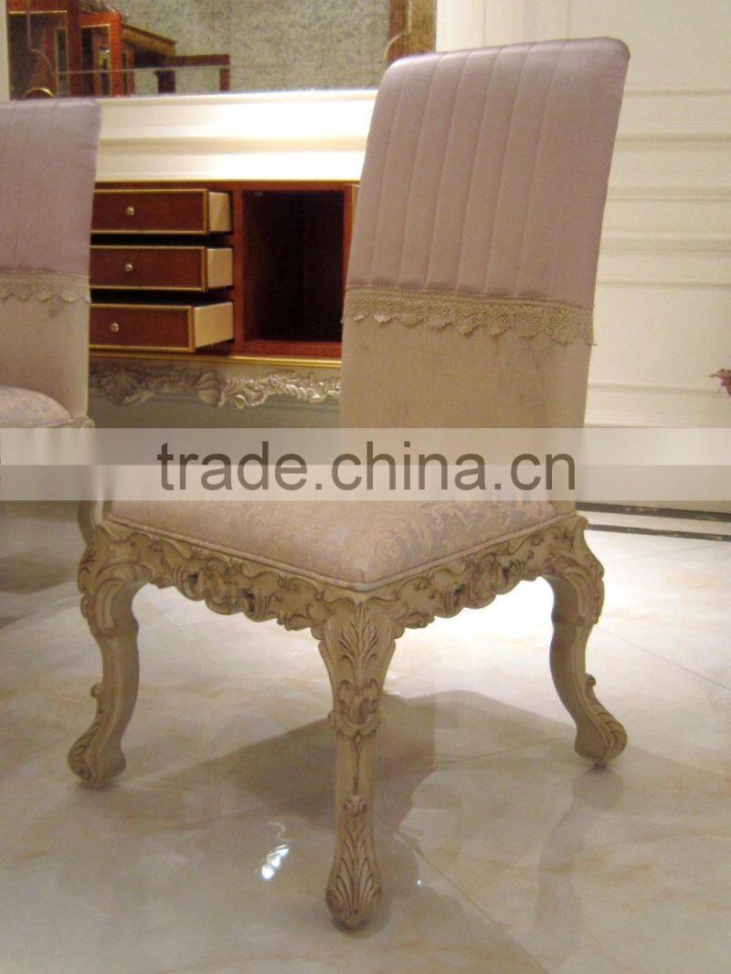YB66 3.6Meter Luxury Italian Palace Long Dining Table with Golden Dining Chairs
