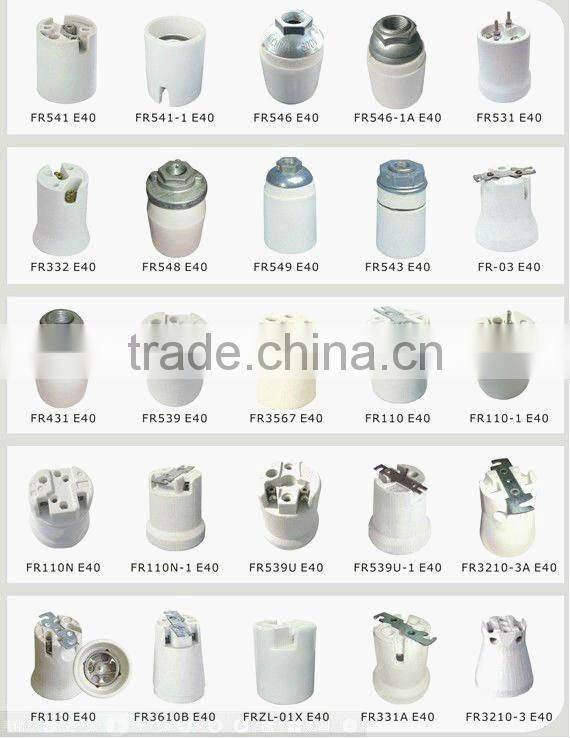 porcelain/ceramic decorative festoon lamp holders adapter