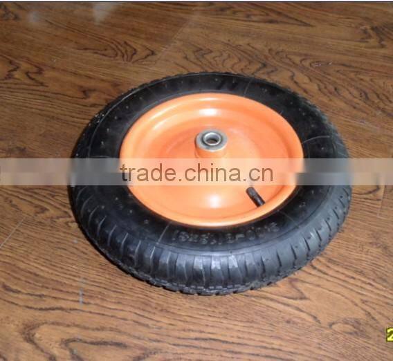 size 13x3 wheel Top quality rubber wheel with steel rim 13*3