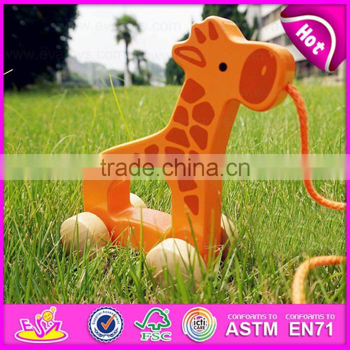 Hot sale high quality Wooden Baby Push and Pull crocodile toy,Promotional gift wooden push up toyin bulk W05B082-A1
