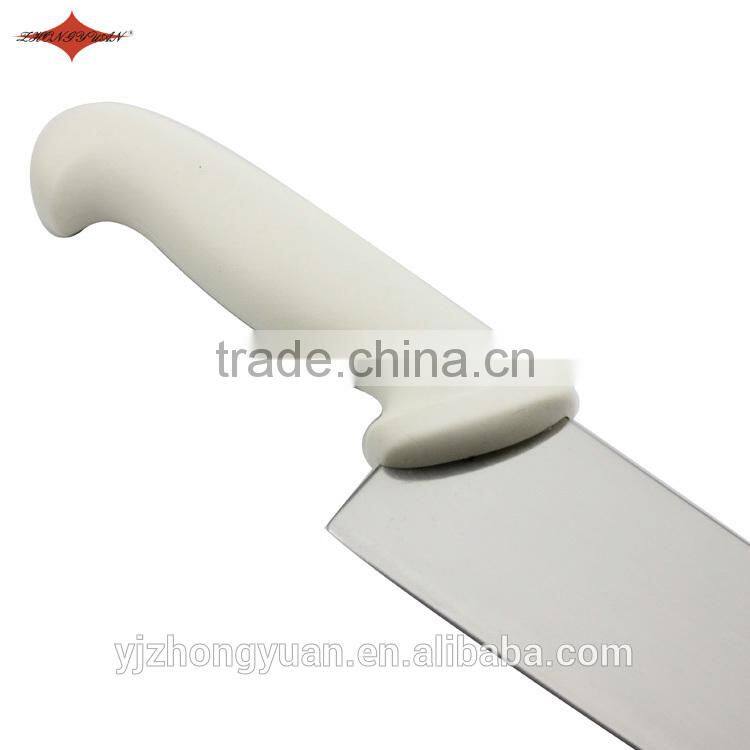 ZY-B1127A 10 inch food grade chef knife kitchen knife with comfortable white PP handle