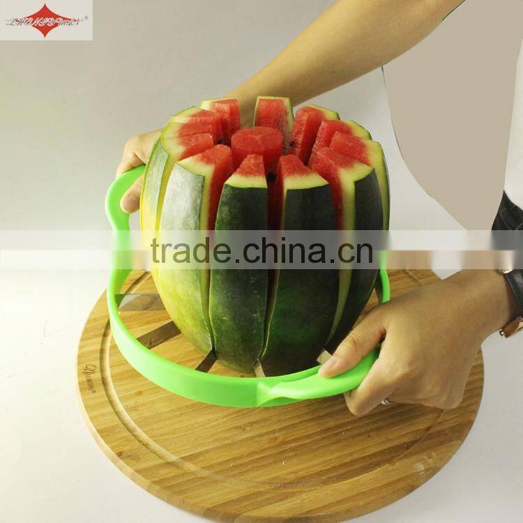 ZY-F1482B wholesale manual round stainless steel watermelon slicer cutter