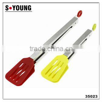 35023 Good Quality Nylon Kitchen Tongs BBQ Cooking Food salad Tongs