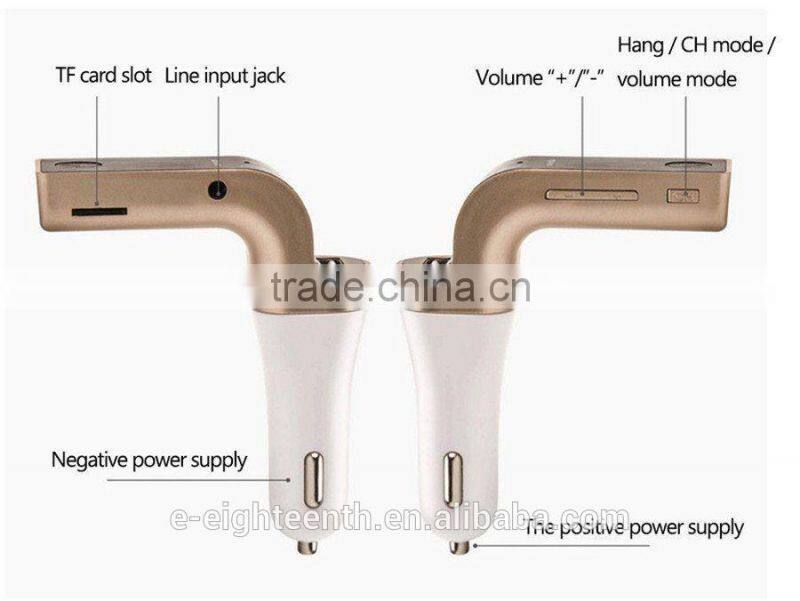 2016 hot Wireless Bluetooth Car Kit LCD MP3 Player FM Transmitter Modulator USB SD MMC