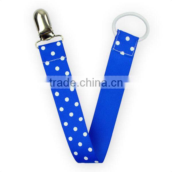 Wholesale Baby Pacifier Clips Customize Ribbon Chain Baby Pacifier Clip Holder