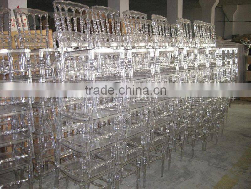 China manufacturer cheap wedding acrylic chairs transparent plastic napoleon chairs