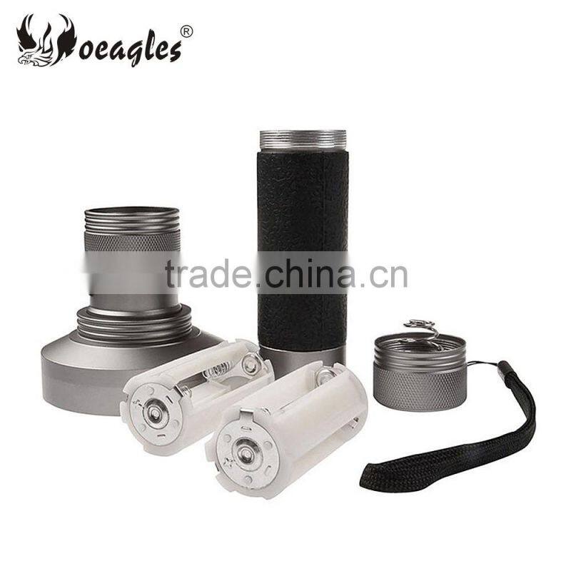 Wholesale 100 LED UV flashlight 5W High Power UV Black Light 395nm-400nm Purple uv Flashlight torch