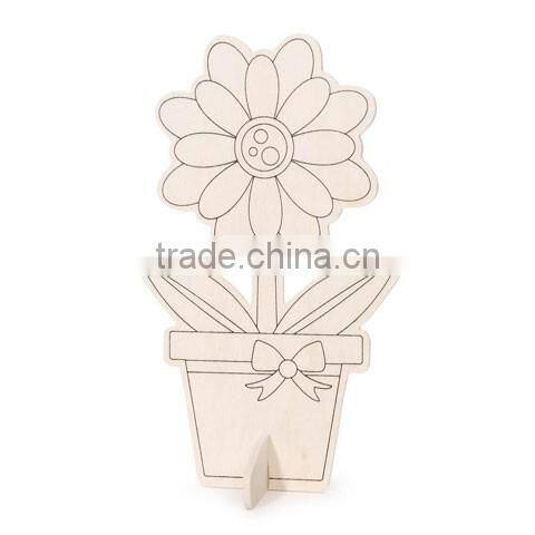 Color-in Wood Figure for Kids with Markers