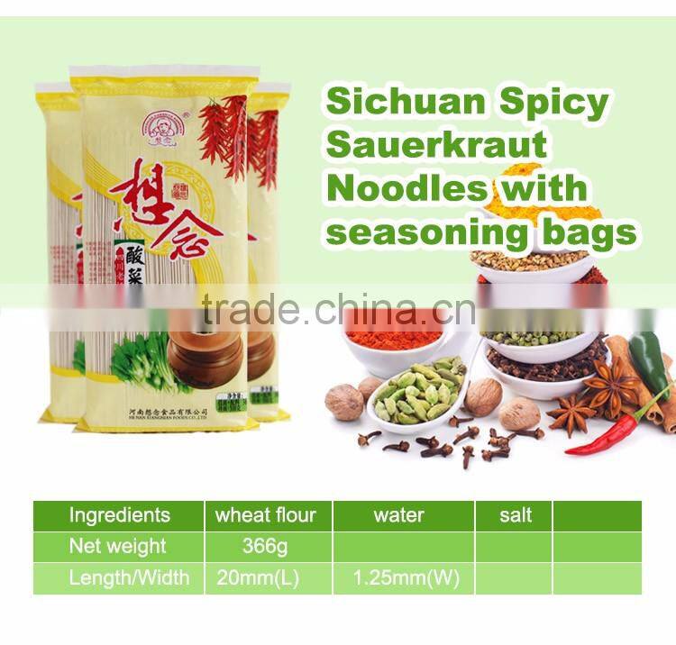 Instant sauerkraut soup noodles with seasoning bags