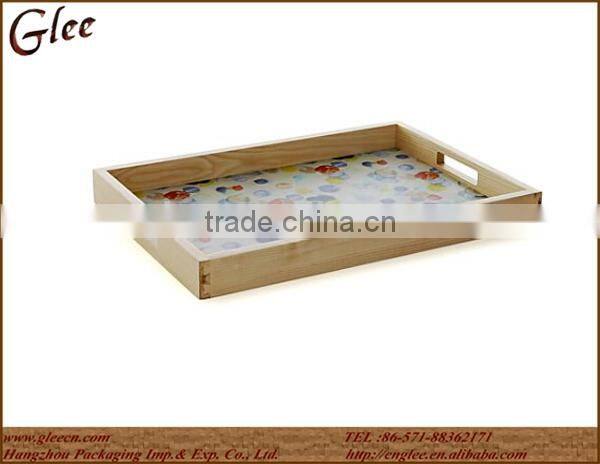handmade beauty decorate small wooden tray for wedding