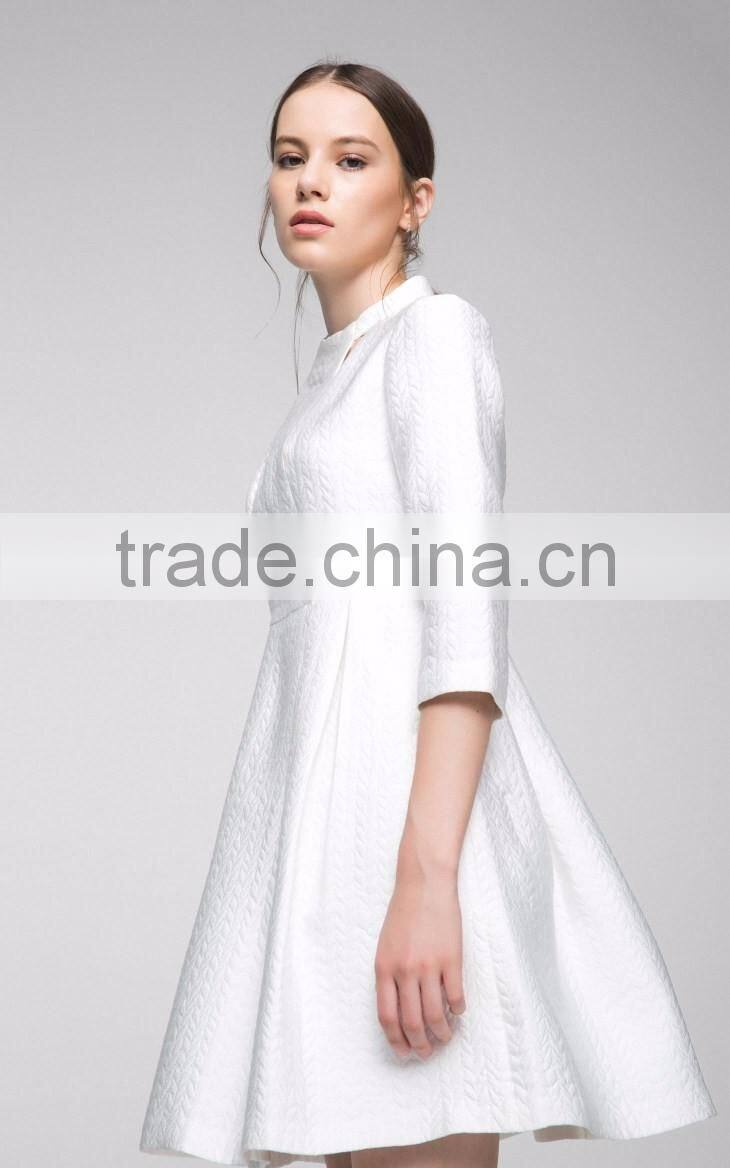 sell latest woman dress design fashion floral printed autumn winter custom business office formal lady dresses with sleeves