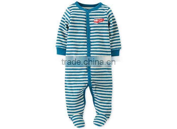 stripe truck coverall cotton baby boy romper