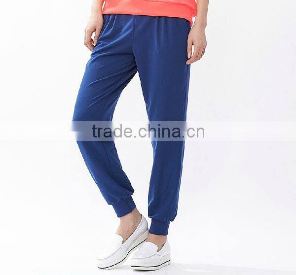 adults fashion side pocket jogging pants with elastic band for women