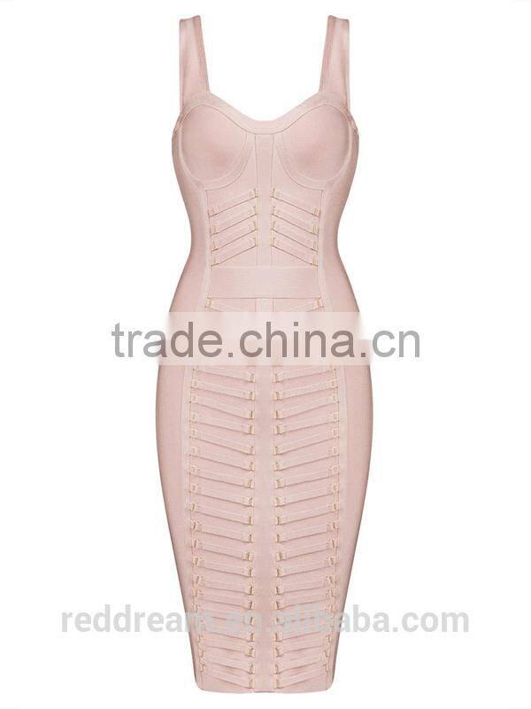 2015 latest fashion dresses Sleeveless Novelty patterns high quality Bandage new Fashion Dresses H1316