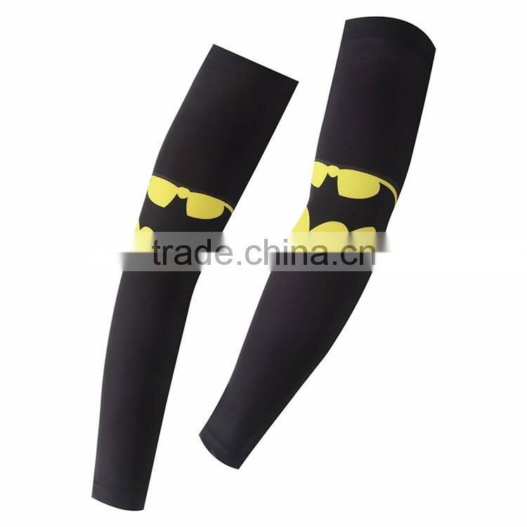 2016 Hot wholesale New design Color printing elastic UV protection sports cycling arm sleeve
