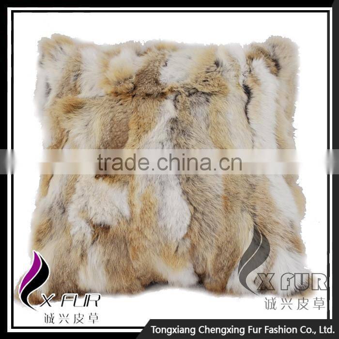 CX-D-17A Custom Genuine Rabbit Fur Decorative Pillow Cases