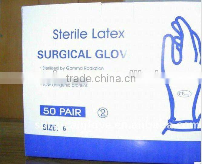 Industrial disposable latex gloves/ powdered and powder free latex gloves