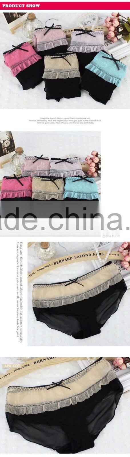 Top quality lady sexy transparent lace panty nylon knickers mature sexy black ladies panties underwear