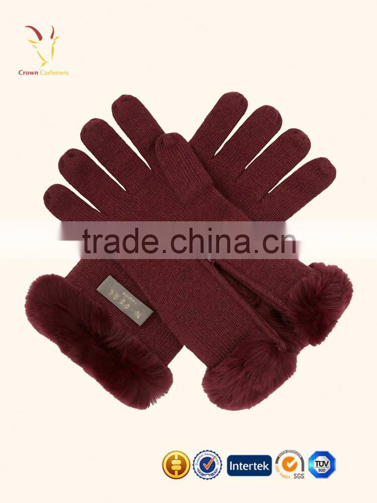 Wholesale Winter Ladies Wholesale Hand Cashmere Gloves Full Finger Gloves
