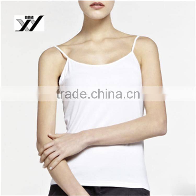 simple sleeveless O-NECK casual wear women daily shirt