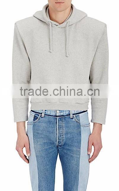 Cotton-Blend Crop Hoodie