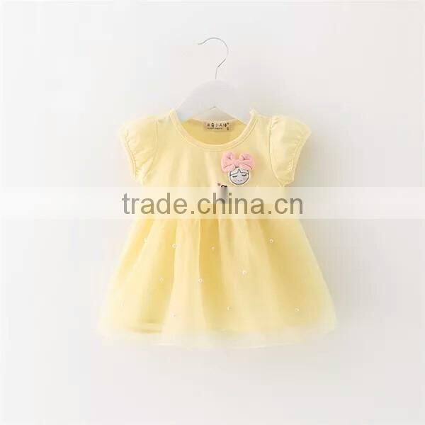Cute puffy girl casual dress smile face girl fancy frocks