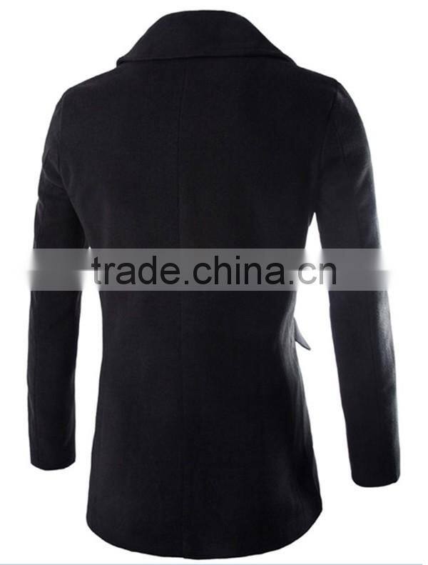 Hot sale good quality cheaper price boy youth style international fan woolen long men winter coat